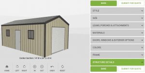 ENCORE ULTRA MINI 14′ x 24′ x 8′ with link to Encore Building Designer App