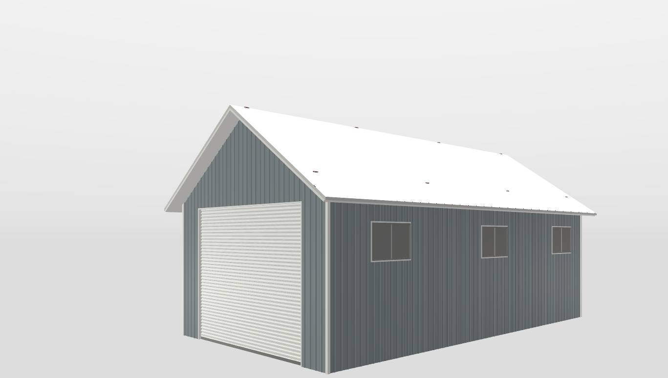 gable 25X45X14Xtall architectural-roof ag-panel-siding Lutz FL 33548