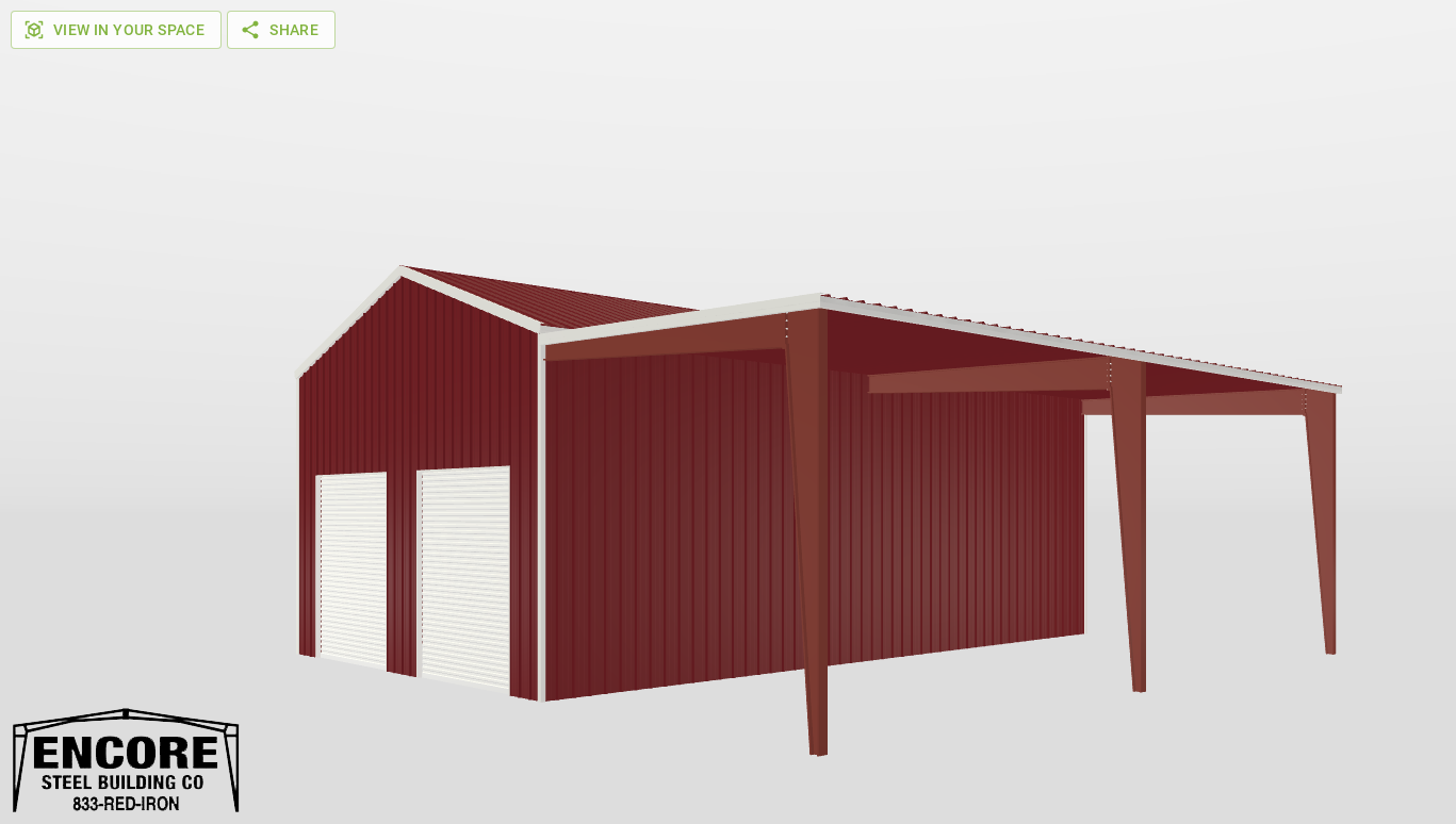 Perspective View Gable 30'X50'X18-tall